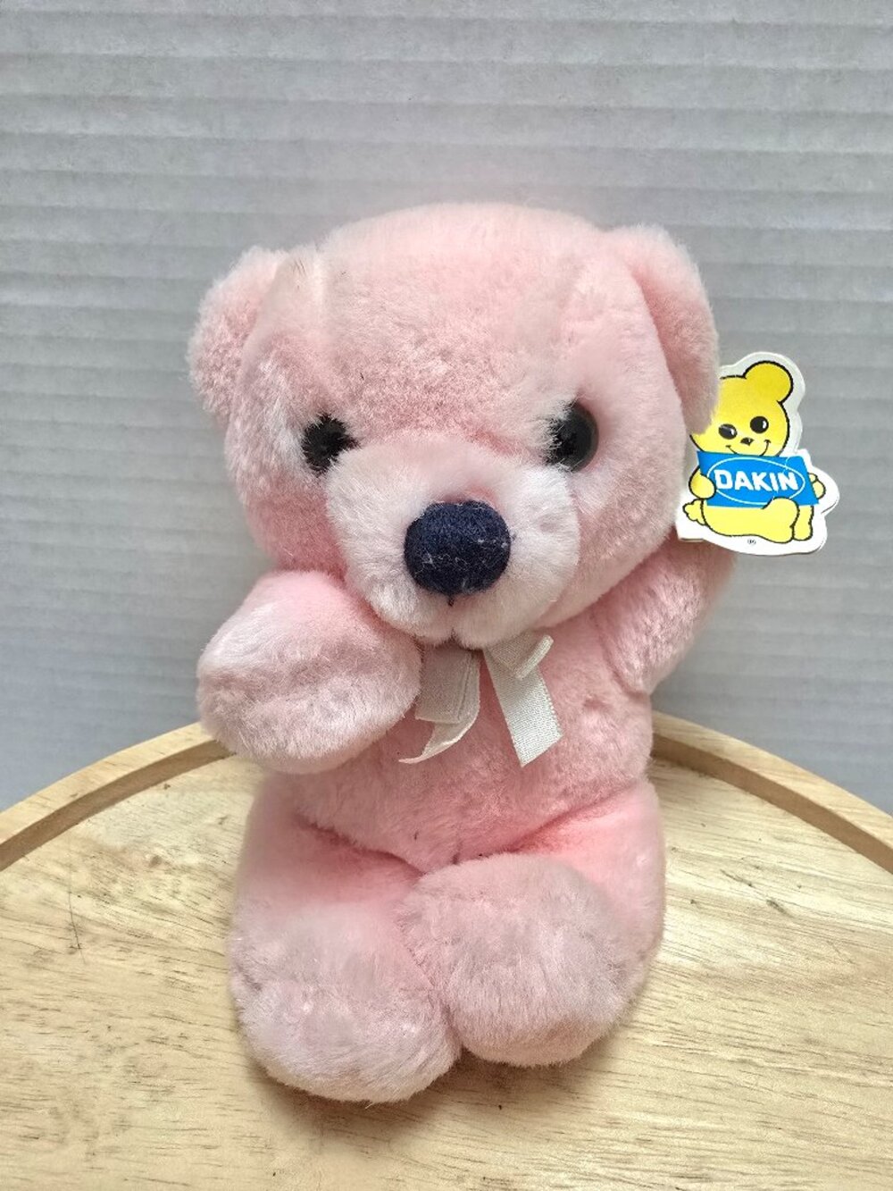RARE Dakin 1985 Mini Cuddles Pink Teddy Bear Plush Stuffed Animal Tush Tag 8"EUC